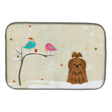 Caroline'S Treasures Christmas Presents Between Friends Shih Tzu Chocolate Dish Drying Mat, 14 X 21