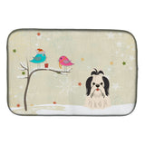 Caroline'S Treasures Christmas Presents Between Friends Shih Tzu Dish Drying Mat, 14 X 21