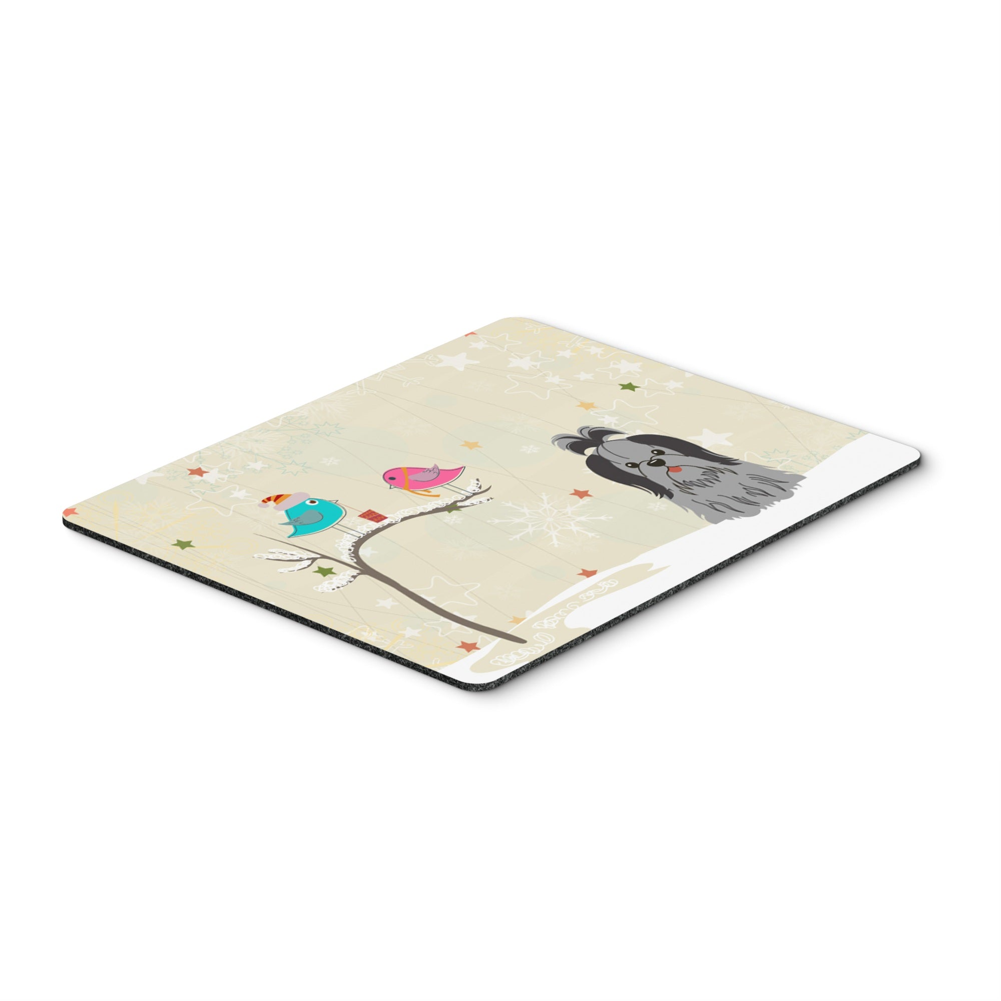 Caroline'S Treasures Christmas Presents, Shih Tzu Black Silver Mouse Pad, Multicolor, 7.75X9.25 (Bb2561Mp)