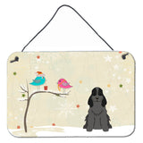 Caroline'S Treasures Christmas Presents Friends Cocker Spaniel Black Wall Or Door Hanging Prints Bb2564Ds812, 8 X 12