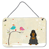 Caroline'S Treasures Christmas Presents Friends Cocker Spaniel Black Tan Wall Or Door Hanging Prints Bb2565Ds812, 8 X 12