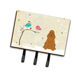 Caroline'S Treasures Christmas Presents Between Friends Cocker Spaniel Red Leash Or Key Holder Bb2567Th68, Triple, Multicolor,