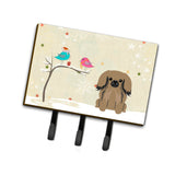 Caroline'S Treasures Christmas Presents Between Friends Pekingnese Tan Leash Or Key Holder Bb2574Th68, Triple, Multicolor