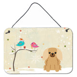 Caroline'S Treasures Christmas Presents Friends Pekingnese Fawn Sable Wall Or Door Hanging Prints Bb2576Ds812, 8 X 12,