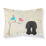 Caroline'S Treasures Christmas Presents Between Friends Pekingnese Black Fabric Standard Pillowcase Bb2579Pillowcase, Multicol
