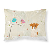 Caroline'S Treasures Christmas Presents Between Friends Jack Russell Terrier Fabric Standard Pillowcase Bb2580Pillowcase, Mult