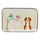 Caroline'S Treasures Christmas Presents Between Friends English Foxhound Dish Drying Mat, 14 X 21