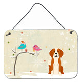 Caroline'S Treasures Christmas Presents Friends English Foxhound Wall Or Door Hanging Prints Bb2582Ds812, 8 X 12
