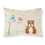 Caroline'S Treasures Christmas Presents Between Friends English Bulldog Red White Fabric Standard Pillowcase Bb2592Pillowcase,
