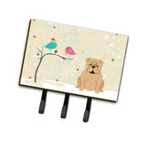 Caroline'S Treasures Christmas Presents Between Friends English Bulldog Fawn Leash Or Key Holder Bb2596Th68, Triple, Multicolo