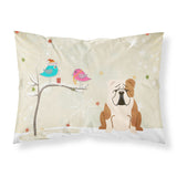 Caroline'S Treasures Christmas Presents Between Friends English Bulldog Fawn White Fabric Standard Pillowcase Bb2597Pillowcase