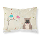 Caroline'S Treasures Christmas Presents Between Friends English Bulldog Grey Brindle Fabric Standard Pillowcase Bb2598Pillowca