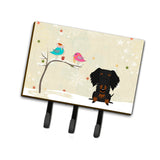 Caroline'S Treasures Christmas Presents Between Friends Wire Haired Dachshund Black Tan Leash Or Key Holder Bb2599Th68, Triple