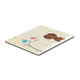 Caroline'S Treasures Christmas Presents, Dachshund Red Brown Mouse Pad, Multicolor, 7.75X9.25 (Bb2602Mp)