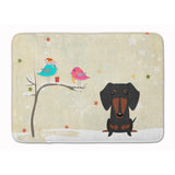 Caroline'S Treasures Christmas Presents Dachshund Black Tan Floor Mat, 19 X 27, Multicolor