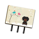 Caroline'S Treasures Christmas Presents Friends Dachshund Black Tan Leash Or Key Holder Bb2604Th68, Triple