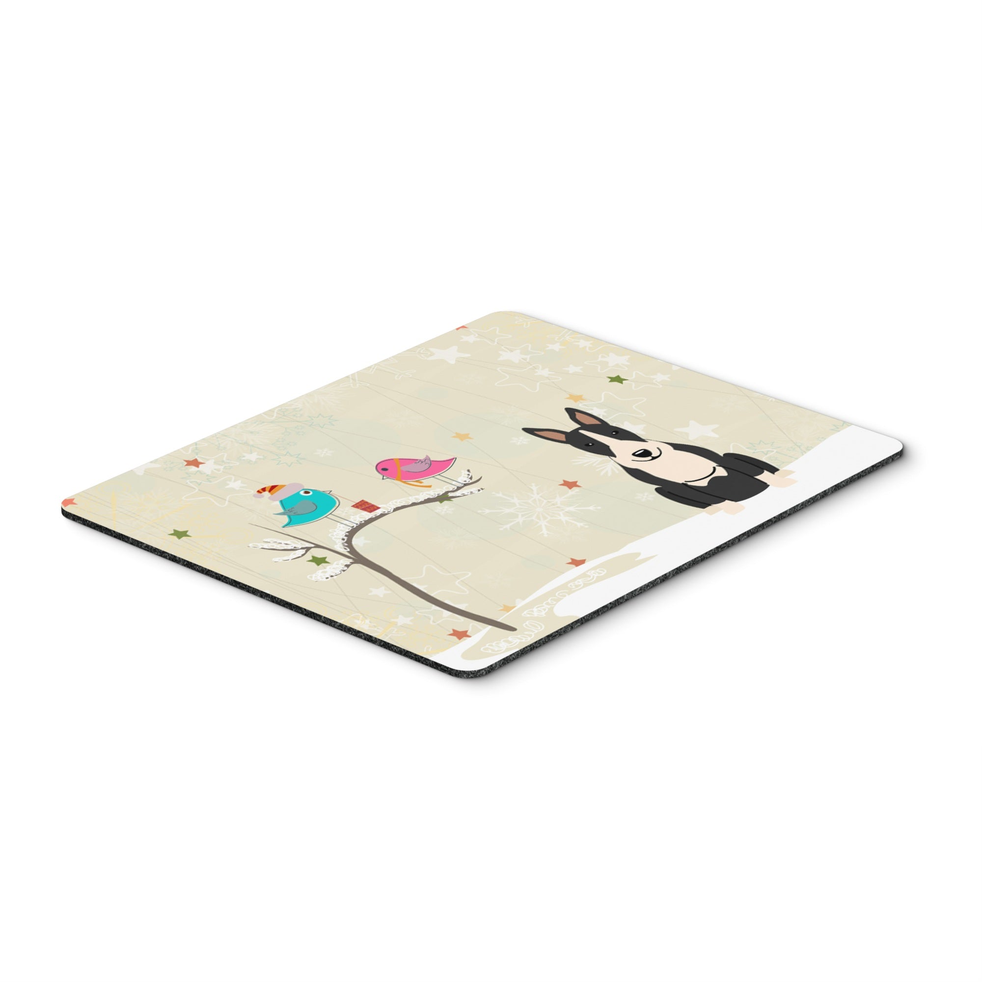 Caroline'S Treasures Christmas Presents, Bull Terrier Black White Mouse Pad, Multicolor, 7.75X9.25 (Bb2605Mp)