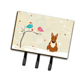 Caroline'S Treasures Christmas Presents Friends Bull Terrier Red Leash Or Key Holder Bb2606Th68, Triple