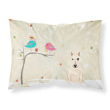 Caroline'S Treasures Christmas Presents Friends Bull Terrier White Fabric Standard Pillowcase Bb2610Pillowcase