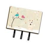 Caroline'S Treasures Christmas Presents Between Friends Bull Terrier White Leash Or Key Holder Bb2610Th68, Triple, Multicolor,