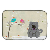 Caroline'S Treasures Christmas Presents Between Friends Chow Dish Drying Mat, 14 X 21