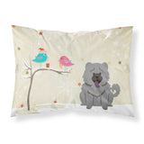 Caroline'S Treasures Christmas Presents Friends Chow Blue Fabric Standard Pillowcase Bb2611Pillowcase