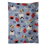 Caroline'S Treasures Bb2617Ktwl Dog House Collection Pug Cream Kitchen Towel, 25 X 15, Multicolor