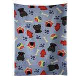 Caroline'S Treasures Bb2619Ktwl Dog House Collection Pug Black Kitchen Towel, 25 X 15, Multicolor