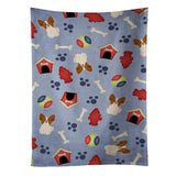 Caroline'S Treasures Bb2691Ktwl Dog House Papillon Red White Kitchen Towel, 25 X 15, Multicolor