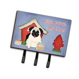 Caroline'S Treasures Dog House Collection Pug Cream Leash Or Key Holder Bb2758Th68, Triple, Multicolor