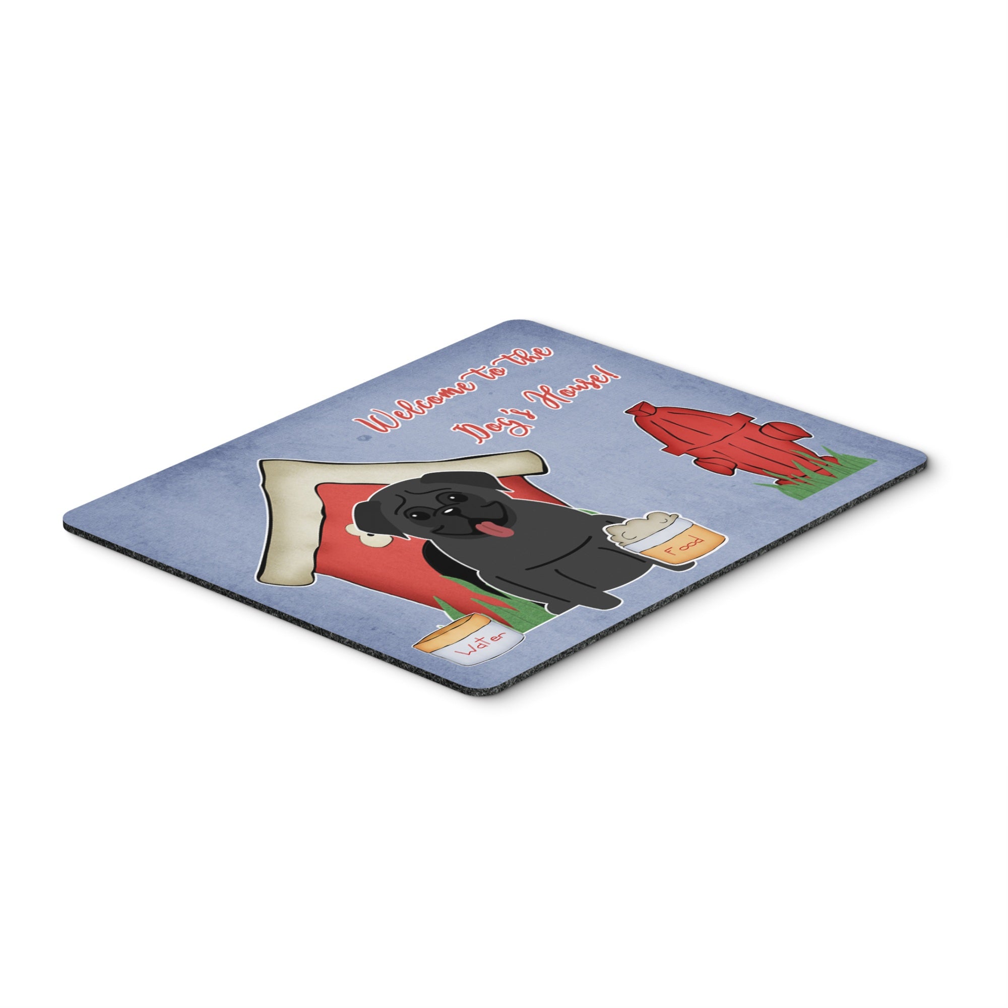 Caroline'S Treasures Dog House Collection Pug Black Mouse Pad, Multicolor, 7.75X9.25 (Bb2760Mp)