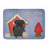 Caroline'S Treasures Dog House Collection Pug Black Floor Mat, 19 X 27, Multicolor