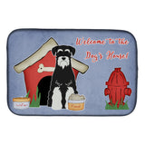 Caroline'S Treasures Dog House Collection Standard Schnauzer Salt And Pepper Dish Drying Mat, 14 X 21