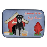 Caroline'S Treasures Dog House Collection Standard Schnauzer Black Grey Dish Drying Mat, 14 X 21