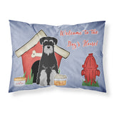 Caroline'S Treasures Dog House Collection Schnauzer Black Grey Fabric Standard Pillowcase Bb2788Pillowcase, Multicolor