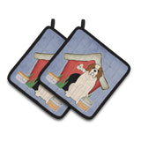Caroline'S Treasures Dog House Collection Saint Bernard Pair Of Pot Holders Bb2789Pthd, 7.5Hx7.5W, Multicolor