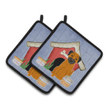 Caroline'S Treasures Dog House Collection Border Terrier Pair Of Pot Holders Bb2793Pthd, 7.5Hx7.5W, Multicolor