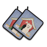 Caroline'S Treasures Dog House Collection Westie Pair Of Pot Holders Bb2796Pthd, 7.5Hx7.5W, Multicolor