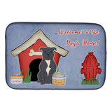 Caroline'S Treasures Dog House Collection Staffordshire Bull Terrier Blue Dish Drying Mat, 14 X 21