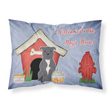 Caroline'S Treasures Dog House Collection Staffordshire Bull Terrier Blue Fabric Standard Pillowcase Bb2800Pillowcase, Multico