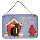 Caroline'S Treasures Dog House Collection Staffordshire Bull Terrier Chocolate Wall Or Door Hanging Prints Bb2802Ds812, 8