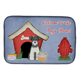 Caroline'S Treasures Dog House Collection Miniature Schanuzer Salt And Pepper Dish Drying Mat, 14 X 21