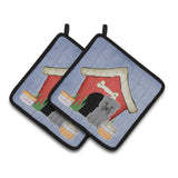 Caroline'S Treasures Dog House Collection Glen Of Imal Grey Pair Of Pot Holders Bb2813Pthd, 7.5Hx7.5W, Multicolor