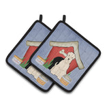 Caroline'S Treasures Dog House Collection Soft Coated Wheaten Terrier Pair Of Pot Holders Bb2815Pthd, 7.5Hx7.5W, Multicolor