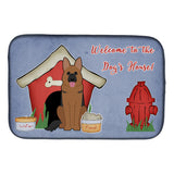Caroline'S Treasures German Shepherd Dish Drying Mat, 14 X 21, Dog House
