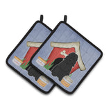 Caroline'S Treasures Dog House Collection Bouvier Des Flandres Pair Of Pot Holders Bb2828Pthd, 7.5Hx7.5W, Multicolor