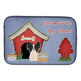 Caroline'S Treasures Dog House Collection Papillion Black White Dish Drying Mat, 14 X 21