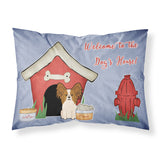 Caroline'S Treasures Dog House Collection Papillon Red White Fabric Standard Pillowcase Bb2832Pillowcase, Multicolor