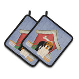 Caroline'S Treasures Dog House Collection Petit Basset Griffon Veenden Pair Of Pot Holders Bb2833Pthd, 7.5Hx7.5W, Multicolor
