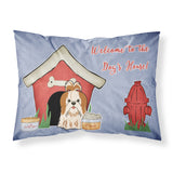Caroline'S Treasures Dog House Collection Shih Tzu Red White Fabric Standard Pillowcase Bb2841Pillowcase, Multicolor